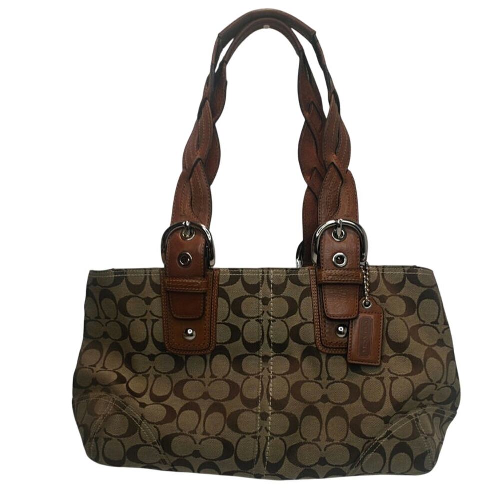 Vintage signature tan Coach Tote